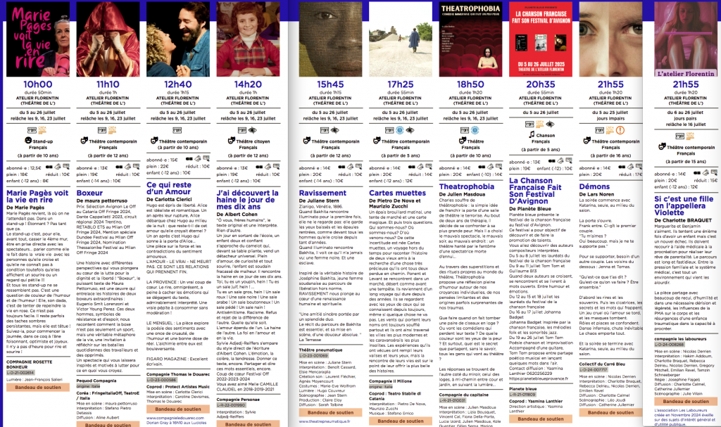 Programme Taf Off 2025